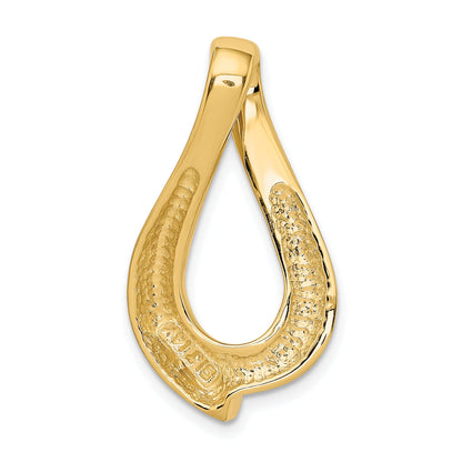 14K Gelbgold Passt Up To 8mm Normal, 10mm Fantasie Wendbar Omega Anhänger