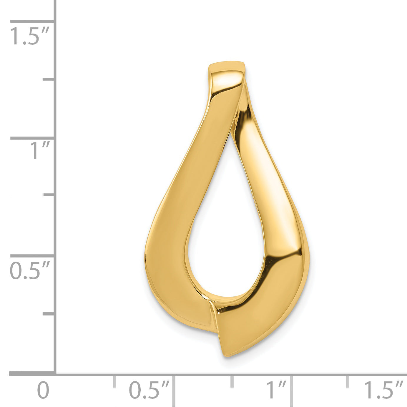 14K Gelbgold Passt Up To 8mm Normal, 10mm Fantasie Wendbar Omega Anhänger