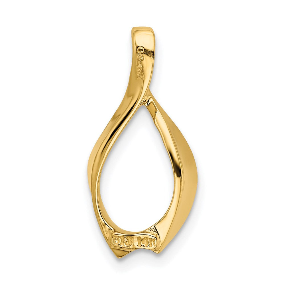 14K Gelbgold Passt Up To 2mm Omega, 4mm Wendbar, Omega Anhänger