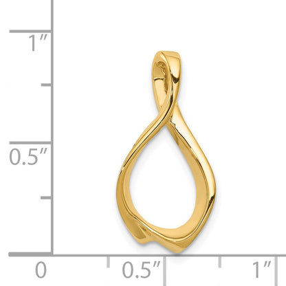 14K Gelbgold Passt Up To 2mm Omega, 4mm Wendbar, Omega Anhänger