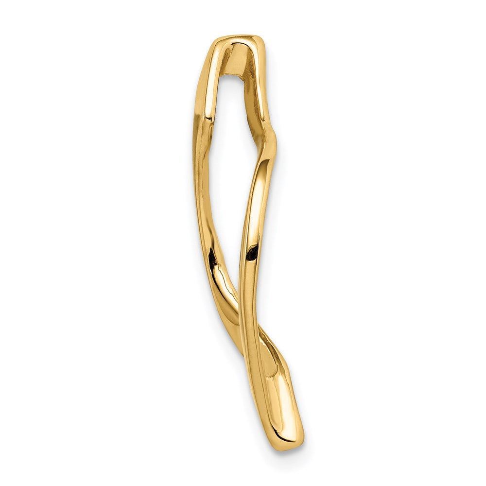 14K Gelbgold Passt Up To 8mm Normal, 10mm Fantasie Wendbar Omega Anhänger