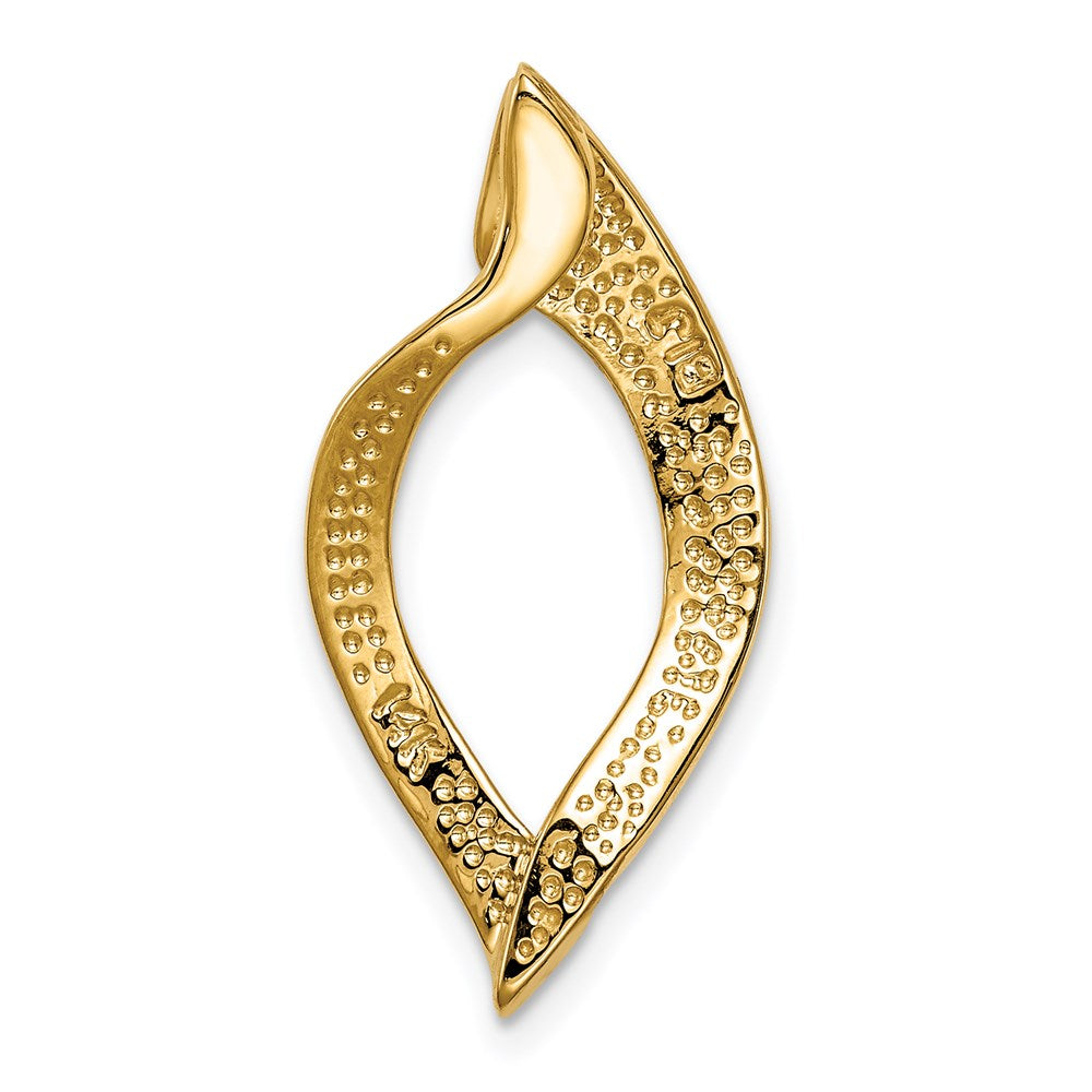 14K Gelbgold Passt Up To 8mm Normal, 10mm Fantasie Wendbar Omega Anhänger