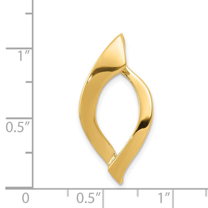14K Gelbgold Passt Up To 8mm Normal, 10mm Fantasie Wendbar Omega Anhänger