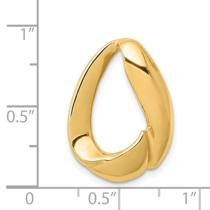 14K Gelbgold Oval Anhänger
