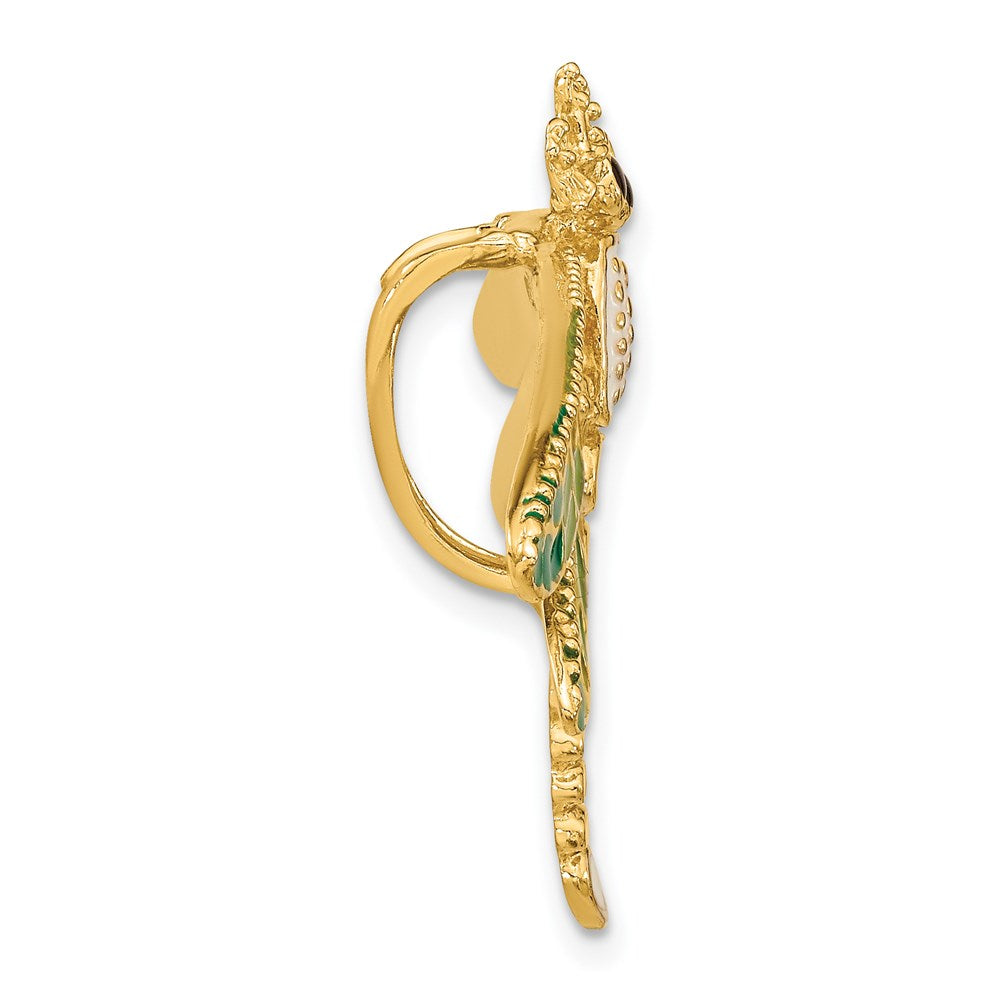 14K Gelbgold Mehrfarbig Emaille Libelle Charm
