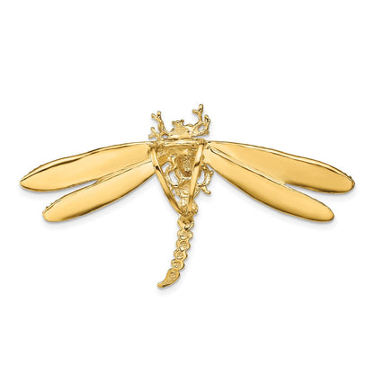 14K Gelbgold Mehrfarbig Emaille Libelle Charm