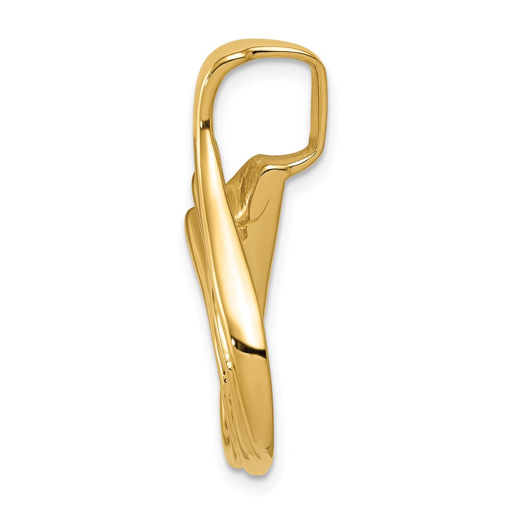 14K Gelbgold Passt Up To 5mm Omega, 6mm Wendbar, Omega Anhänger