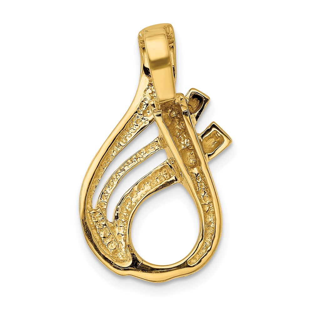 14K Gelbgold Passt Up To 5mm Omega, 6mm Wendbar, Omega Anhänger