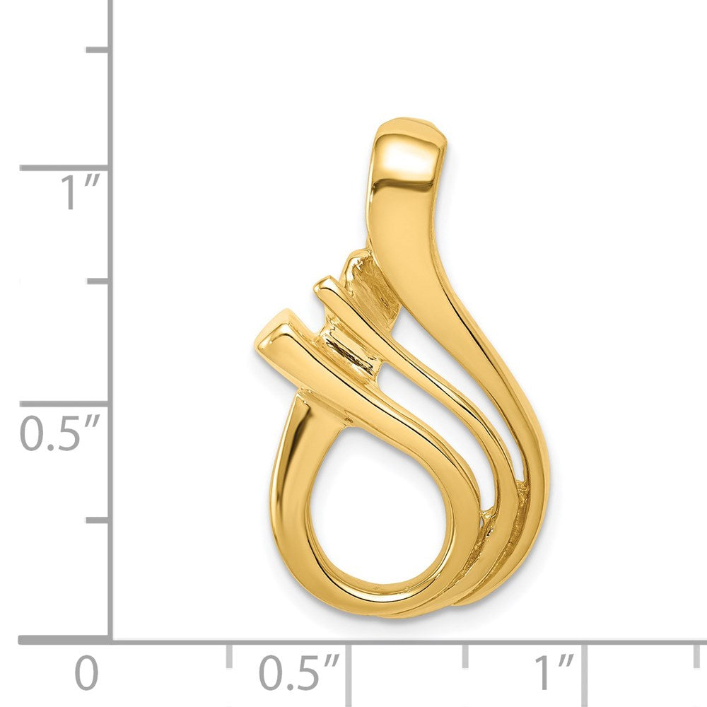 14K Gelbgold Passt Up To 5mm Omega, 6mm Wendbar, Omega Anhänger