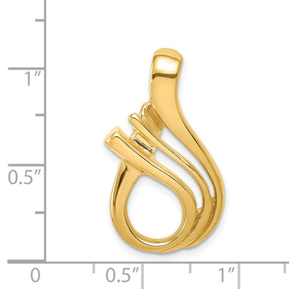 14K Gelbgold Passt Up To 5mm Omega, 6mm Wendbar, Omega Anhänger