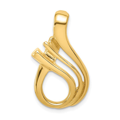 14K Gelbgold Passt Up To 5mm Omega, 6mm Wendbar, Omega Anhänger