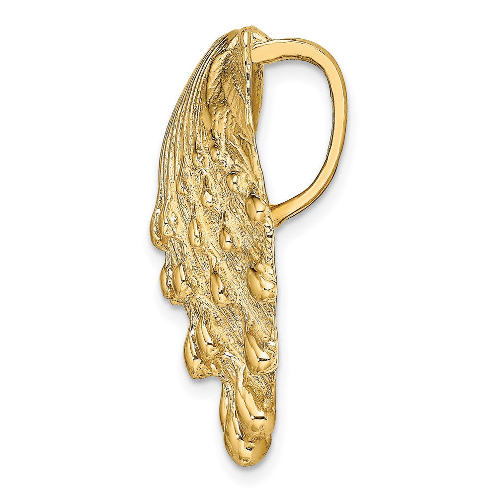 14K Gelbgold Löwe Paw Muschel Anhänger