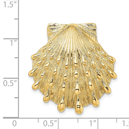 14K Gelbgold Löwe Paw Muschel Anhänger