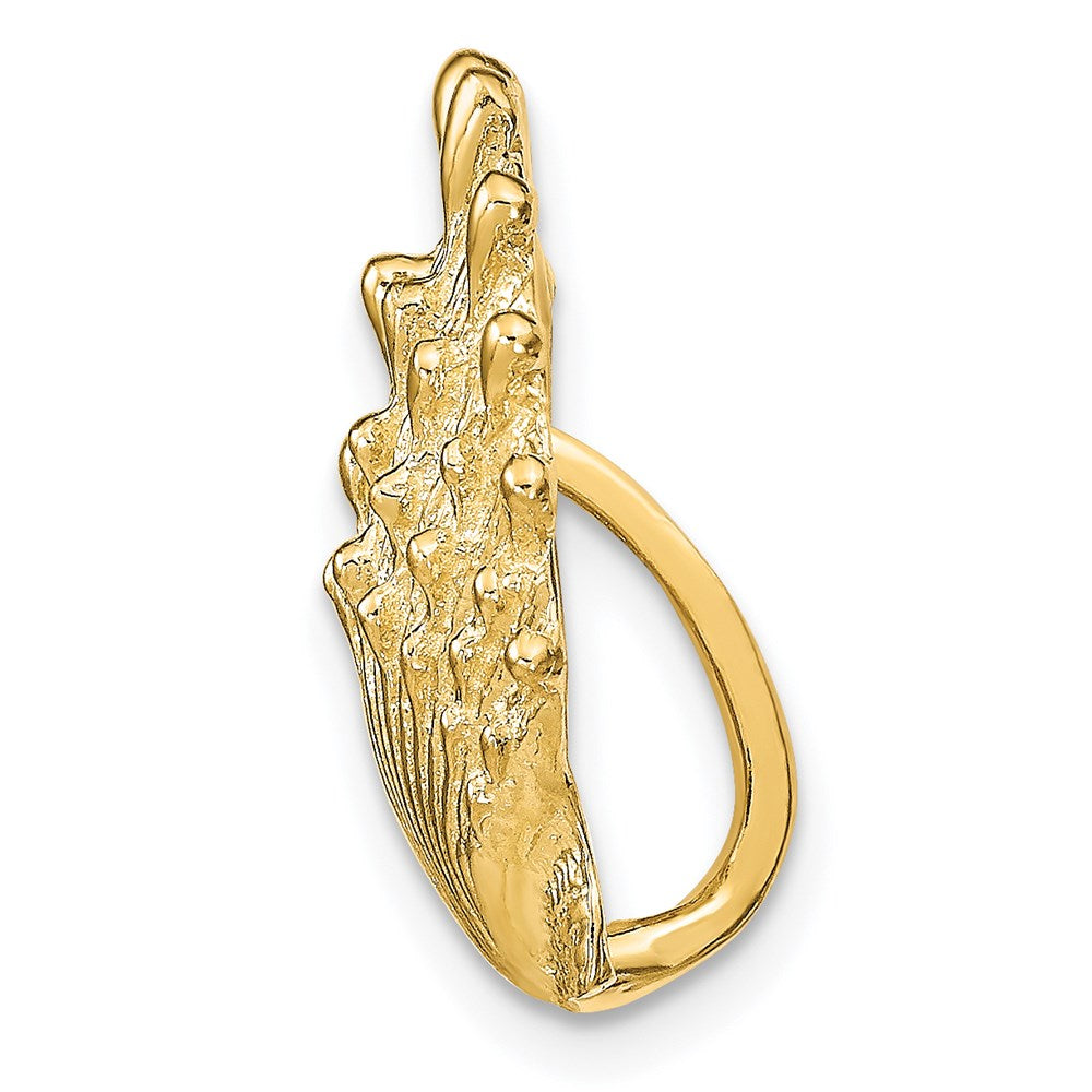 14K Gelbgold Löwe Paw Muschel Anhänger