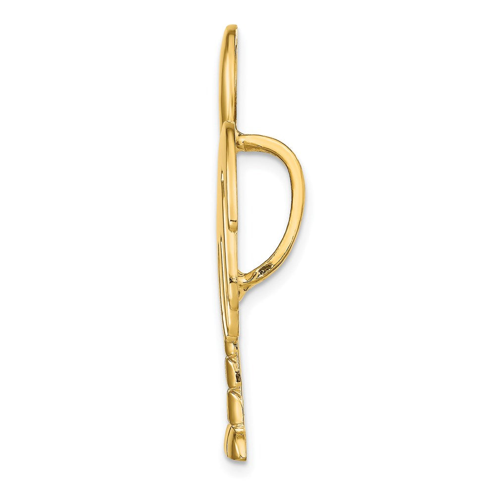 14K Gelbgold Charleston Palmetto mit Mond Anhänger