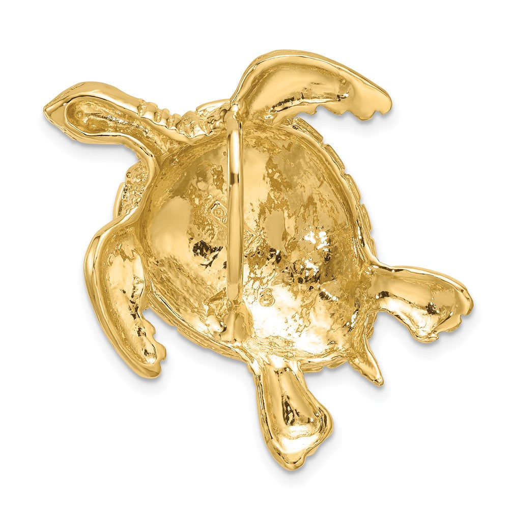 14K Gelbgold Schildkröte Anhänger