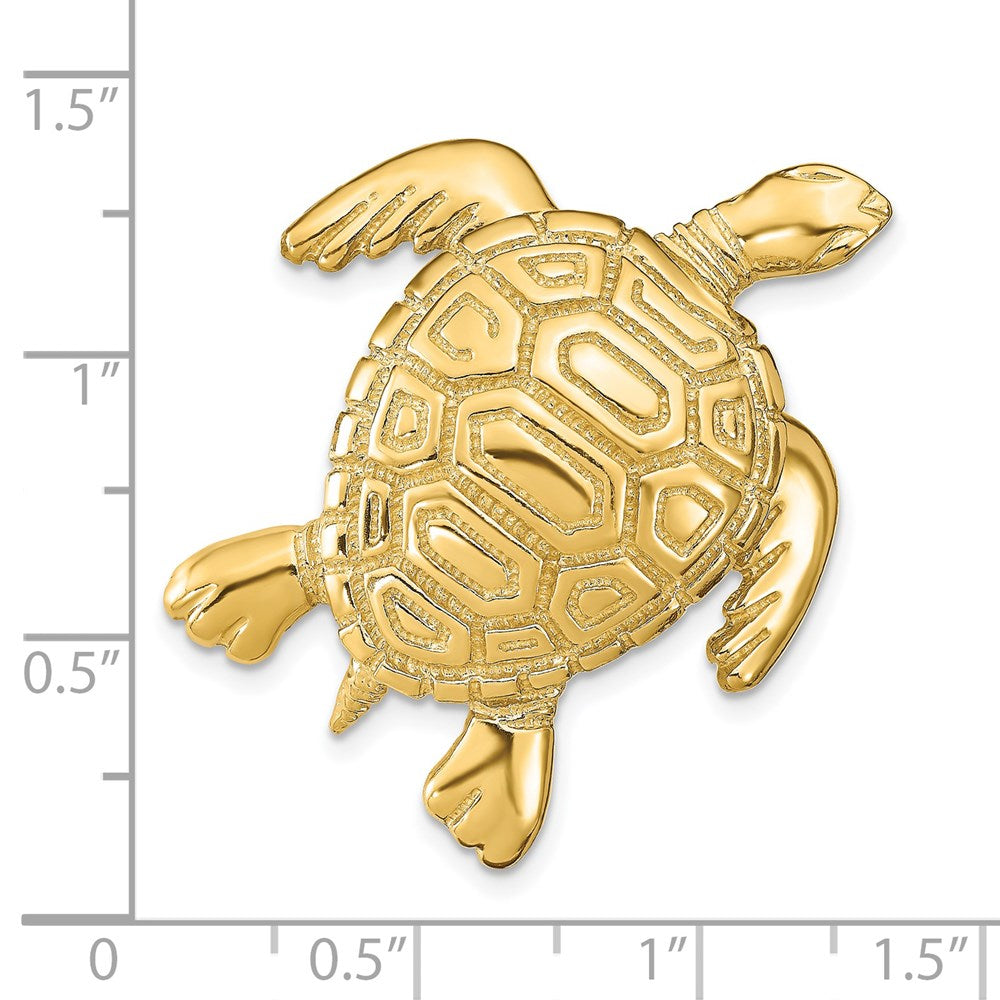 14K Gelbgold Schildkröte Anhänger