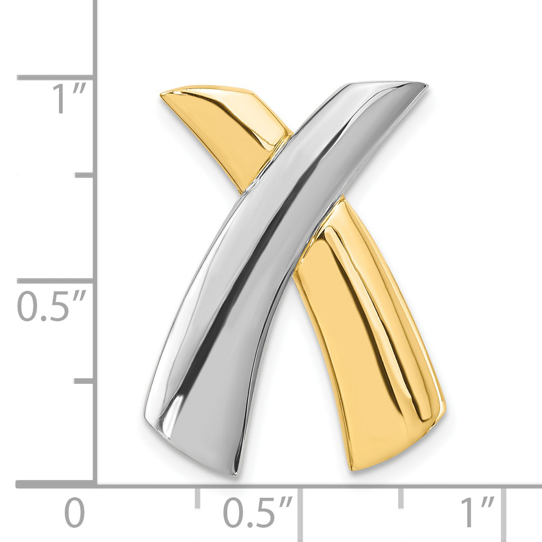 14K Bicolor X Anhänger