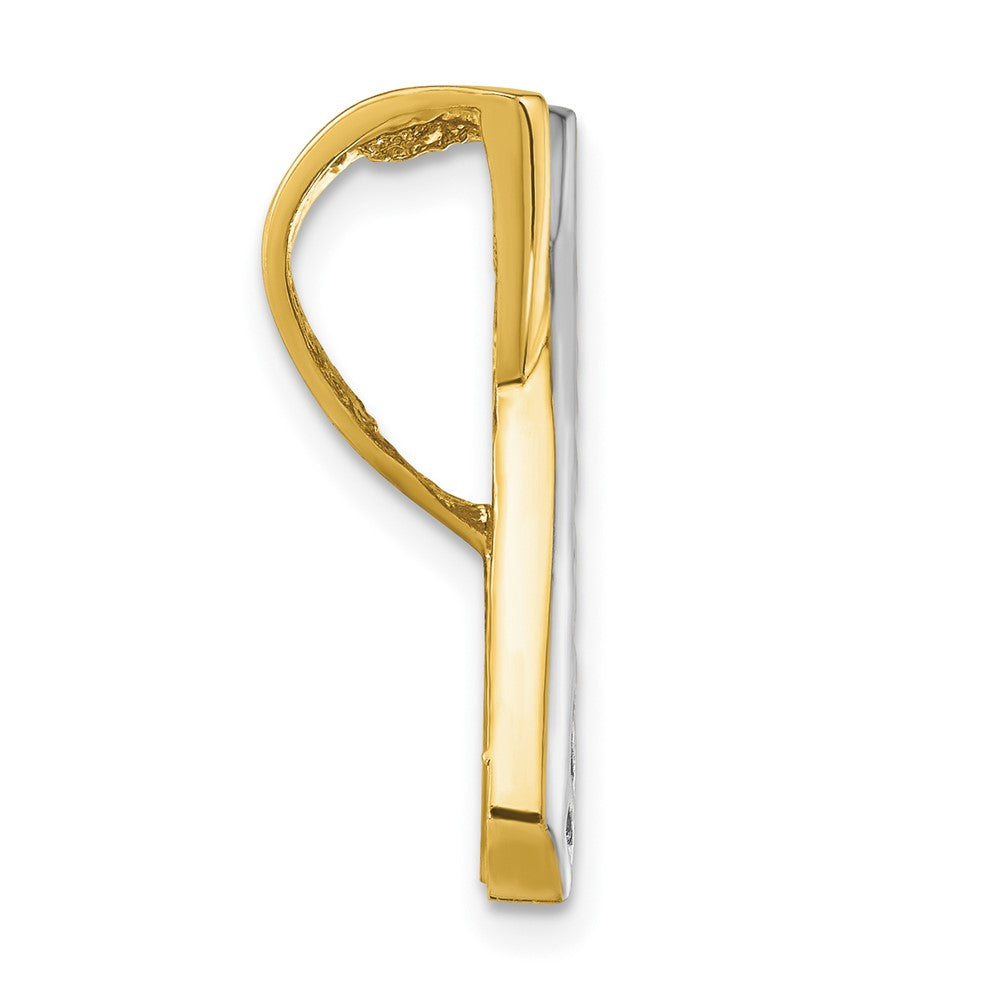 14K Gelb & Rhodium und Greek Key Anhänger