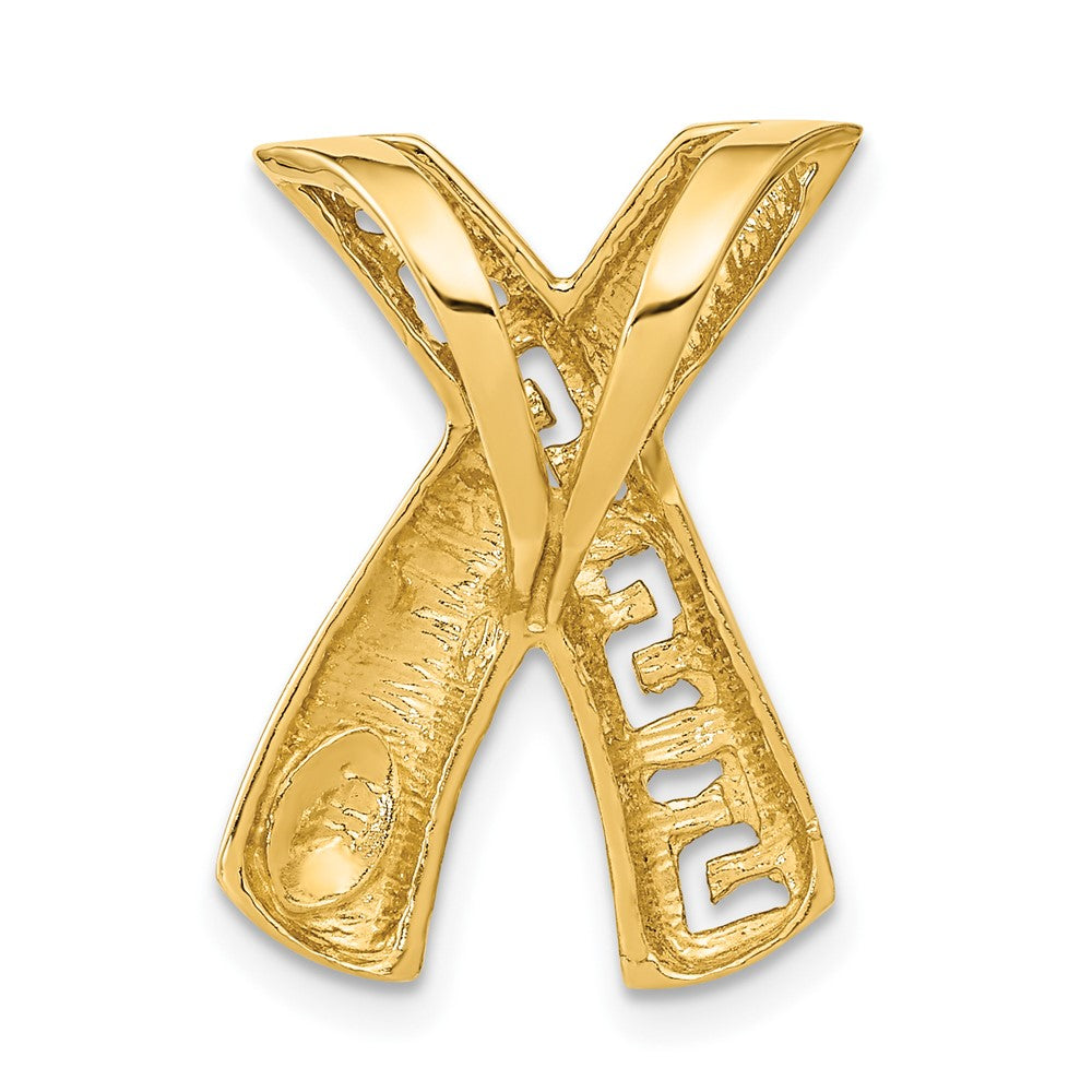 14K Gelb & Rhodium und Greek Key Anhänger