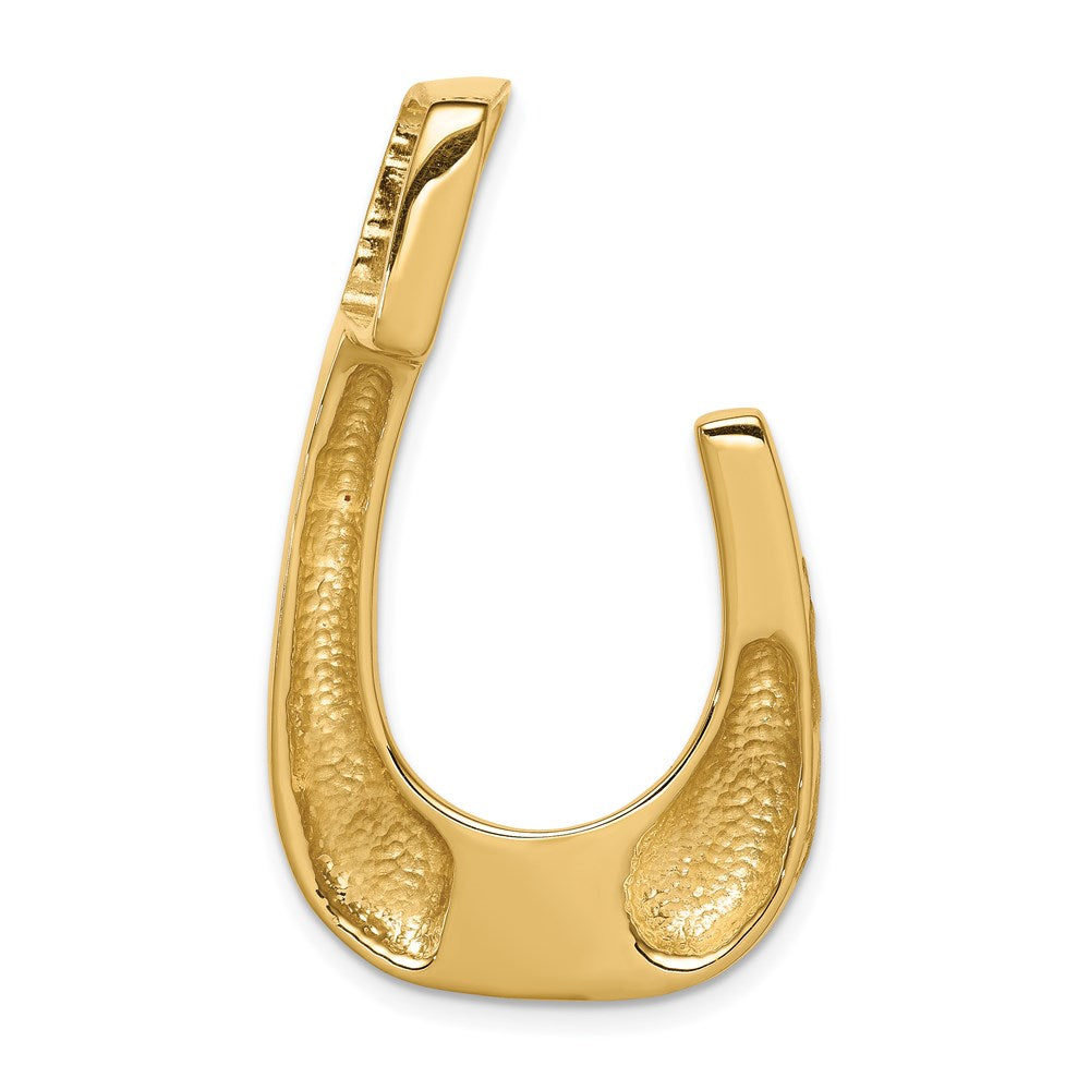 14K Gelbgold Passt Up To 6mm Normal, 8mm Fantasie, Omega Anhänger