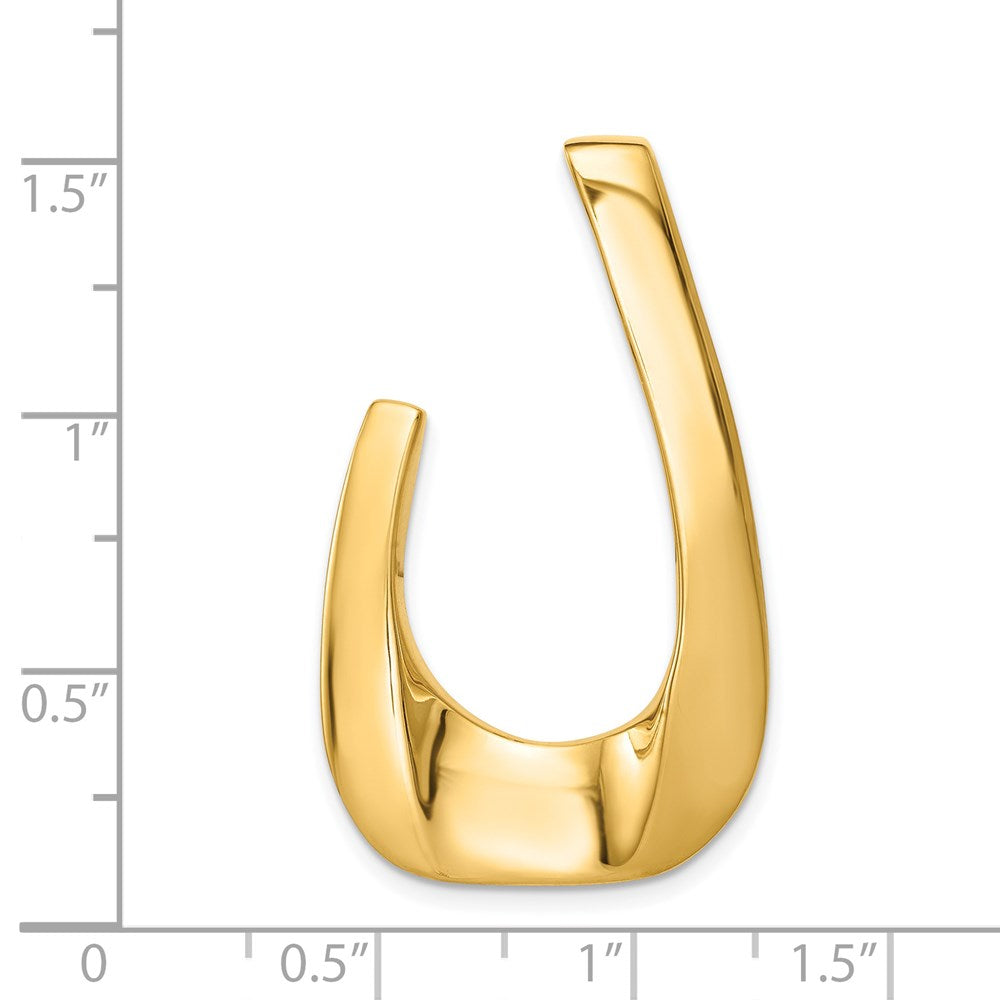14K Gelbgold Passt Up To 6mm Normal, 8mm Fantasie, Omega Anhänger