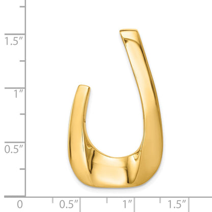 14K Gelbgold Passt Up To 6mm Normal, 8mm Fantasie, Omega Anhänger
