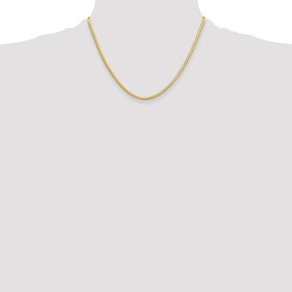 14K Gelbgold 2.5mm Silky Fischgrät Halskette
