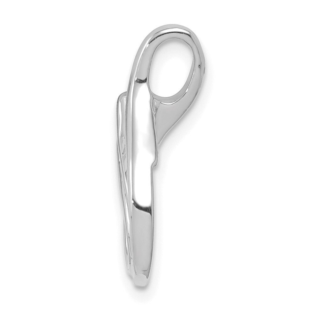 14K Weißgold Wendbar Fantasie Omega Anhänger