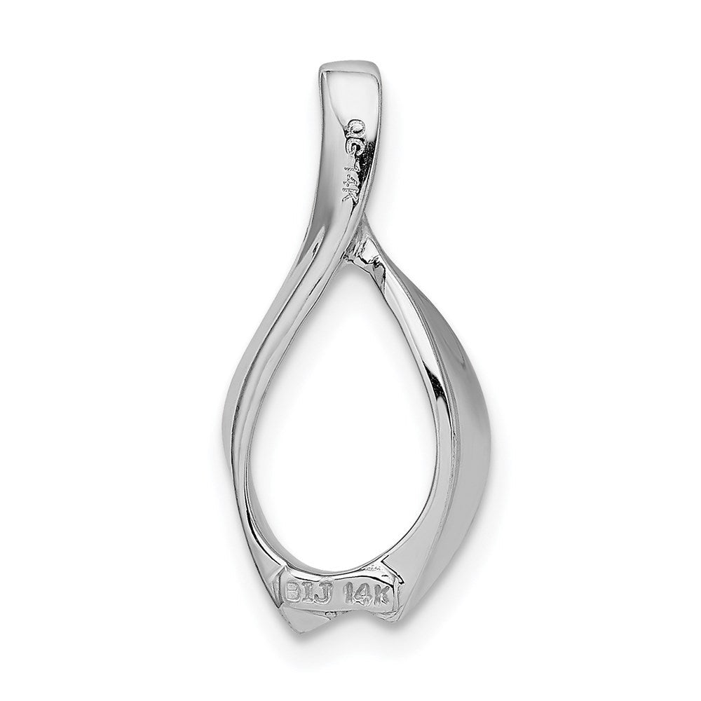 14K Weißgold Passt Up To 2mm Omega/ 4mm Wendbar Omega Anhänger