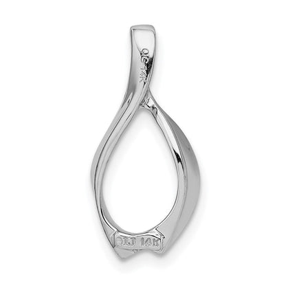 14K Weißgold Passt Up To 2mm Omega/ 4mm Wendbar Omega Anhänger