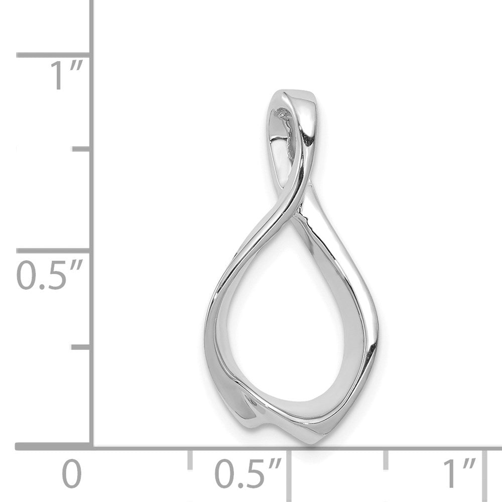 14K Weißgold Passt Up To 2mm Omega/ 4mm Wendbar Omega Anhänger