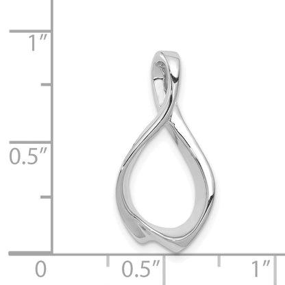 14K Weißgold Passt Up To 2mm Omega/ 4mm Wendbar Omega Anhänger