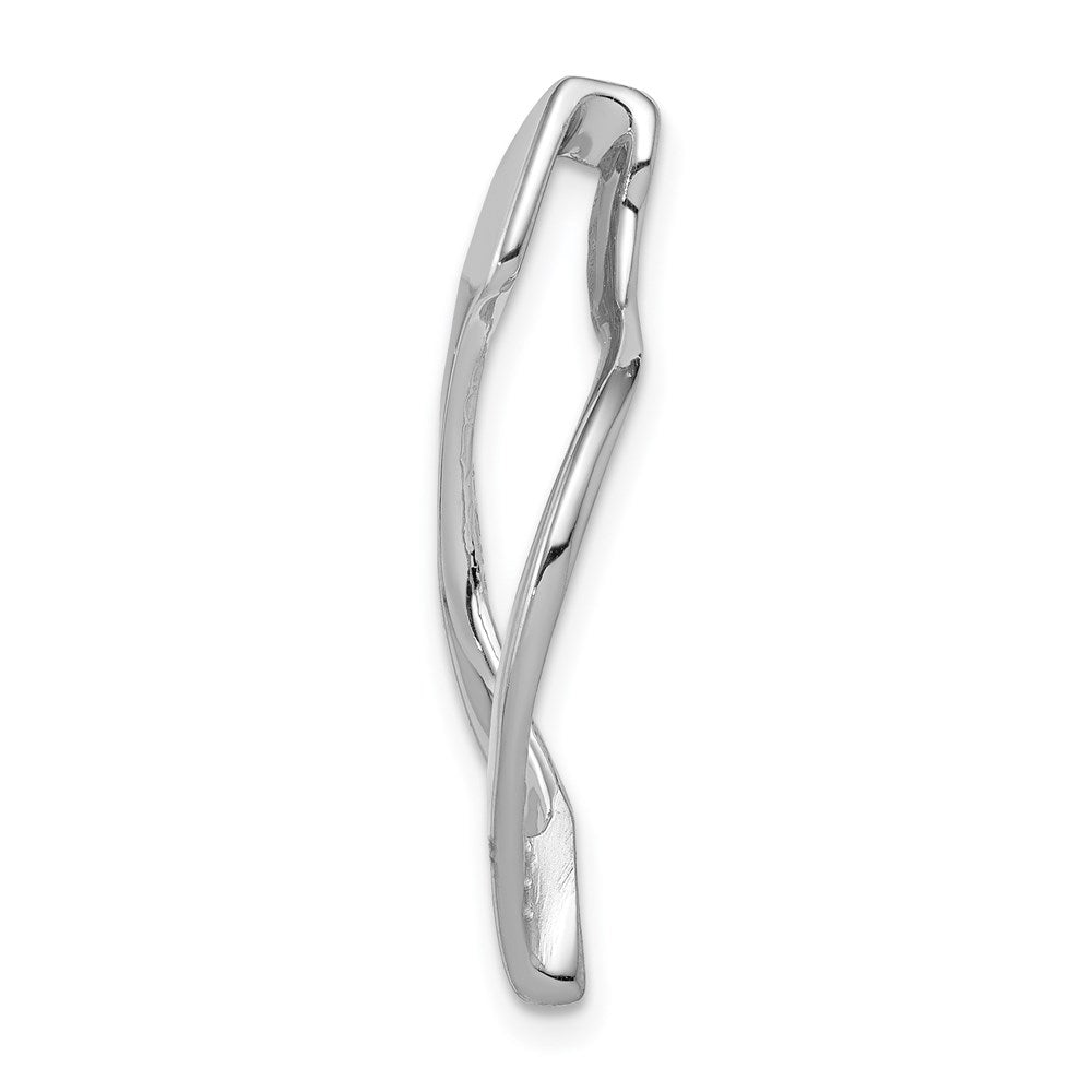 14K Weißgold Passt Up To 8mm Normal, 10mm Fantasie Wendbar Omega Anhänger