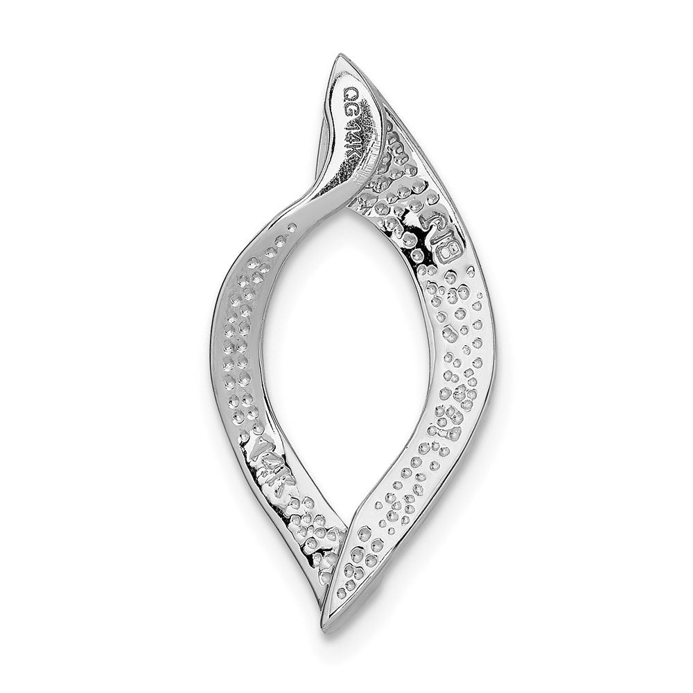 14K Weißgold Passt Up To 8mm Normal, 10mm Fantasie Wendbar Omega Anhänger