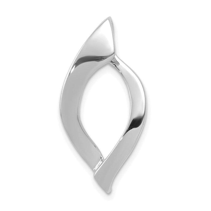 14K Weißgold Passt Up To 8mm Normal, 10mm Fantasie Wendbar Omega Anhänger