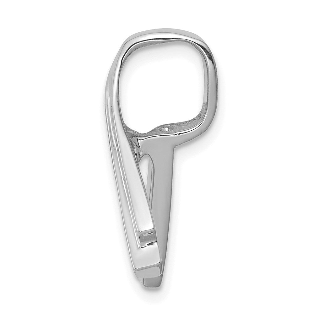 14K Weißgold Passt Up To 6mm Normal & Fantasie Wendbar Omega Anhänger