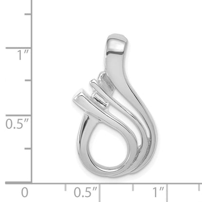 14K Weißgold Passt Up To 5mm Omega, 6mm Wendbar, Omega Anhänger