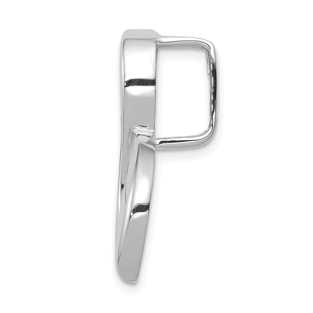 14K Weißgold Passt Up To 6mm Normal, 8mm Fantasie Omega Anhänger