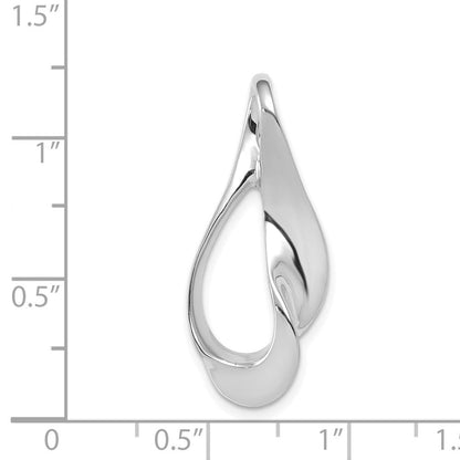14K Weißgold Passt Up To 3mm Normal, 6mm Fantasie Wendbar Omega Anhänger