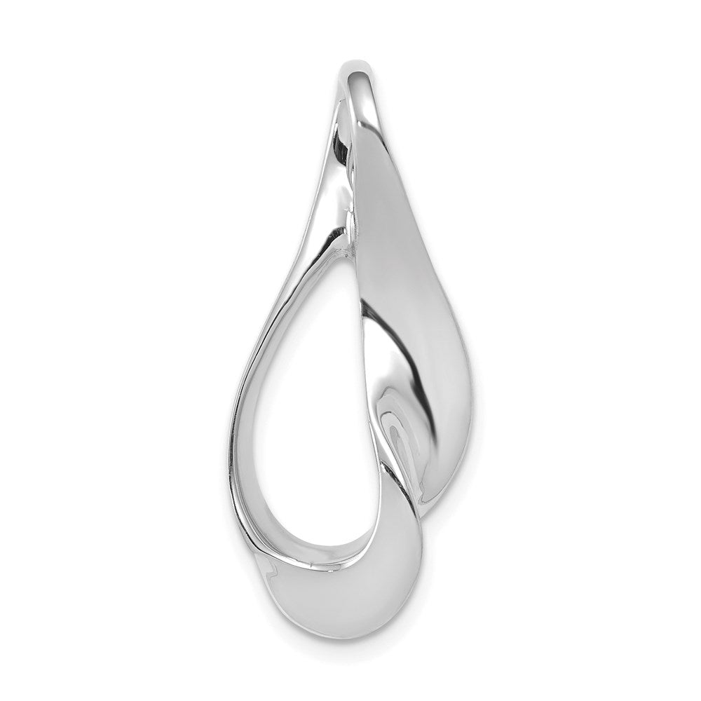 14K Weißgold Passt Up To 3mm Normal, 6mm Fantasie Wendbar Omega Anhänger
