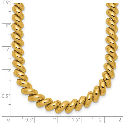 14K Gelbgold Poliert San Marco Halskette