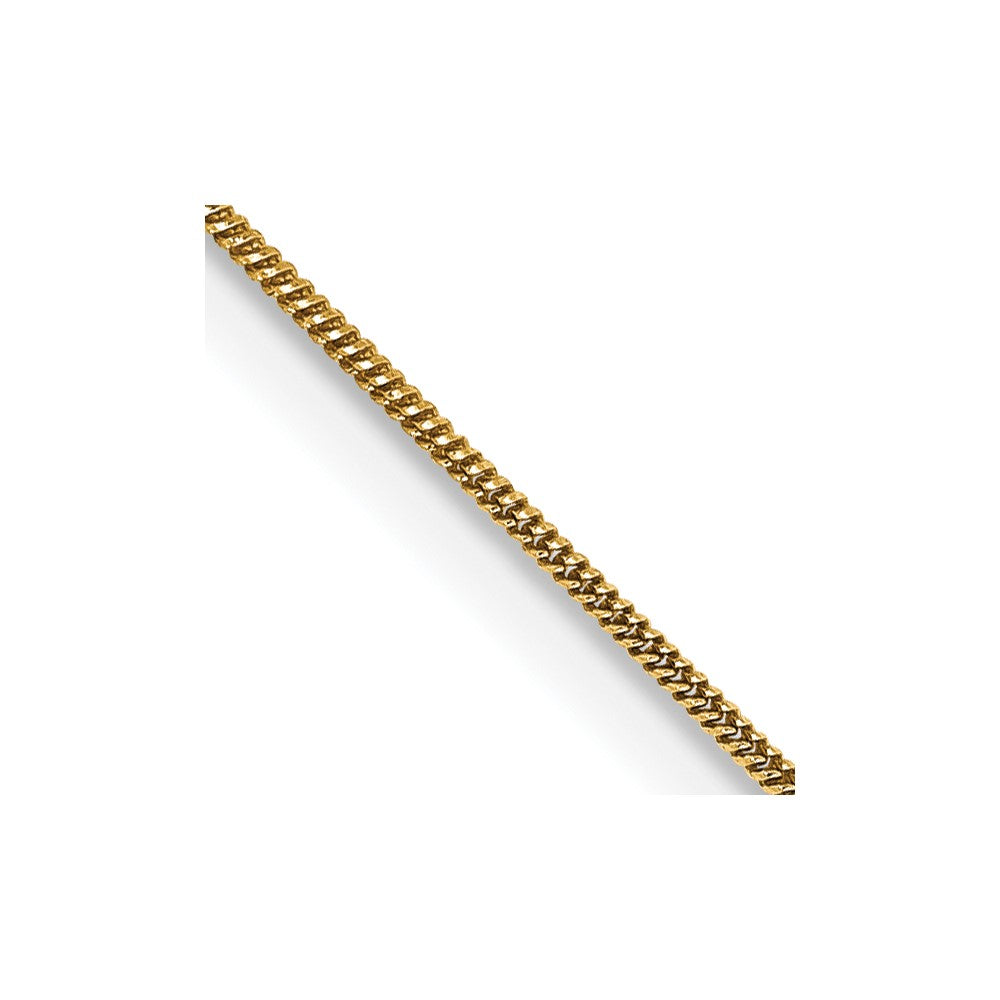 14K Gelbgold.65mm Rund Schlange mit Karabinerverschluss Halskette