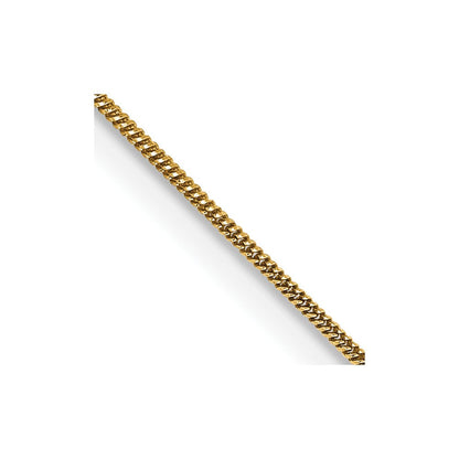 14K Gelbgold.65mm Rund Schlange mit Karabinerverschluss Halskette