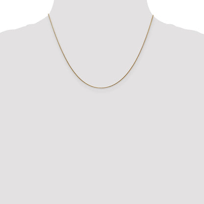 14K Gelbgold.8mm Rund Schlange mit Karabinerverschluss Halskette