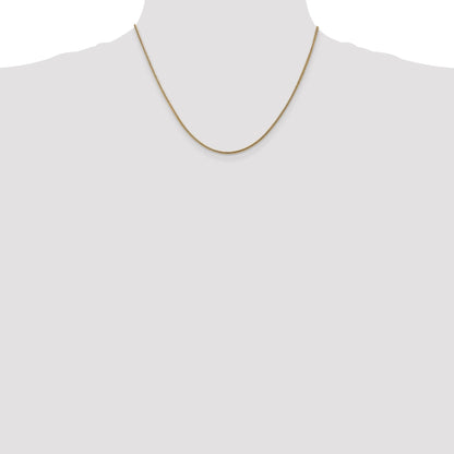 14K Gelbgold 1.6mm Rund Schlange Karabinerverschluss Halskette