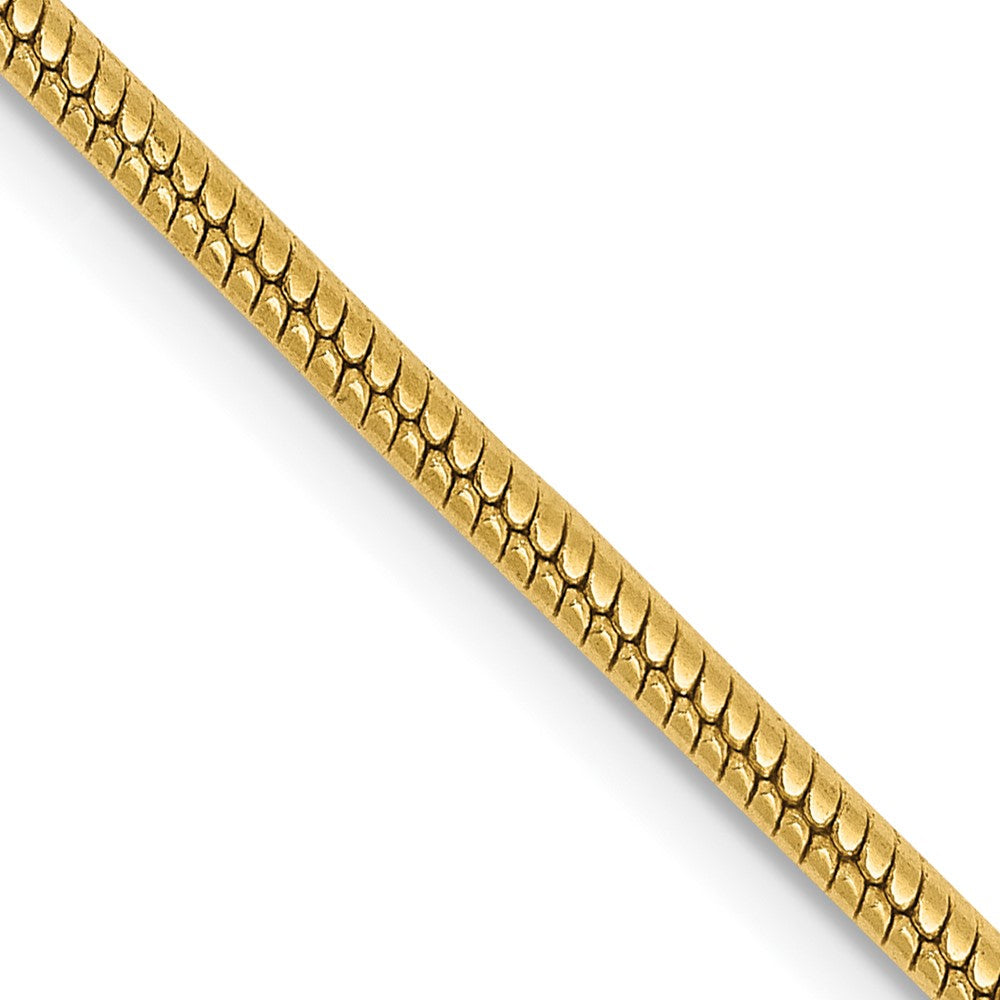 14K Gelbgold 1.85mm Rund Schlange Karabinerverschluss Halskette