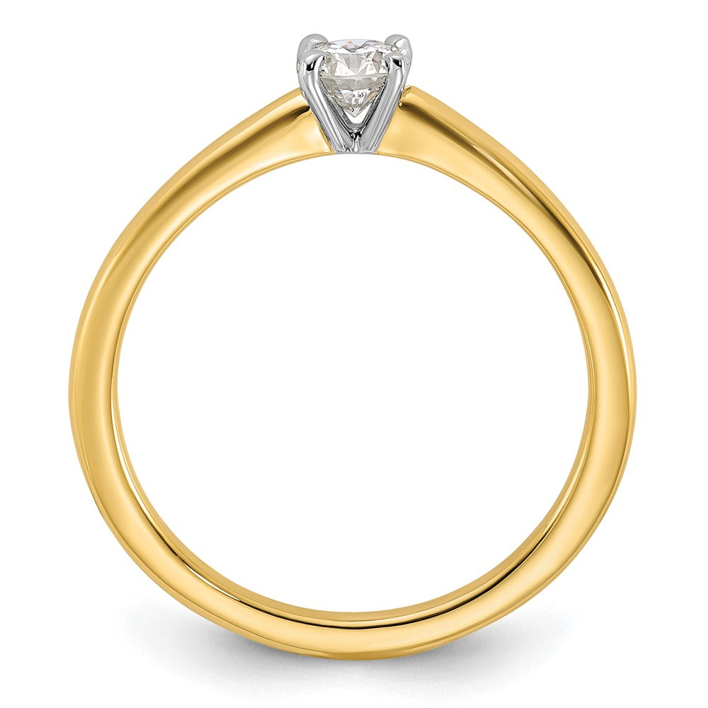 14K Bicolor Verlobungsring mit 0,25 ct. rundem Solitär-Labordiamant VS/SI+ G+