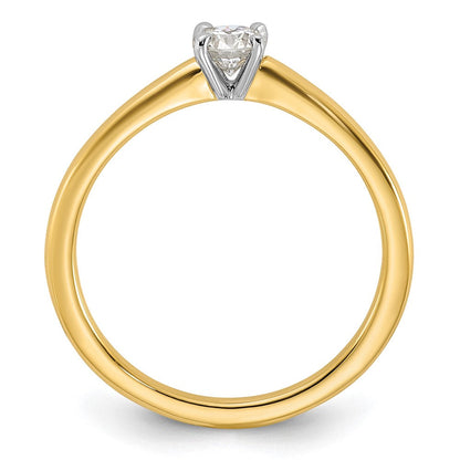 14K Bicolor Verlobungsring mit 0,25 ct. rundem Solitär-Labordiamant VS/SI+ G+