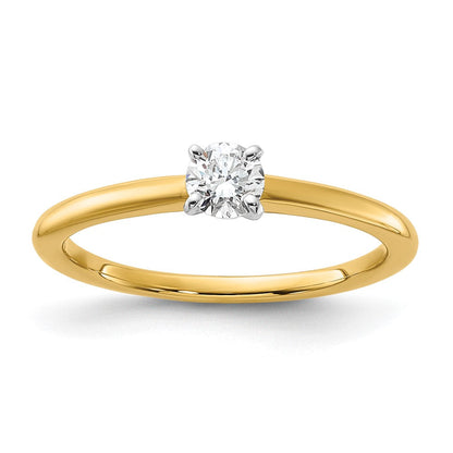 14K Bicolor Verlobungsring mit 0,25 ct. rundem Solitär-Labordiamant VS/SI+ G+